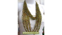 Mix Beads 2 Layer Necklaces Multi Strand